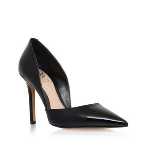 Vince Camuto Rowin Black Soft Cow Patent Pumps
